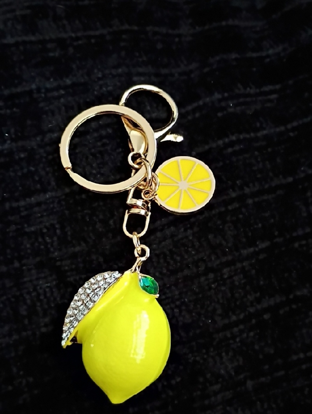 Yellow Lemon Charm Bag Charm/Keychain